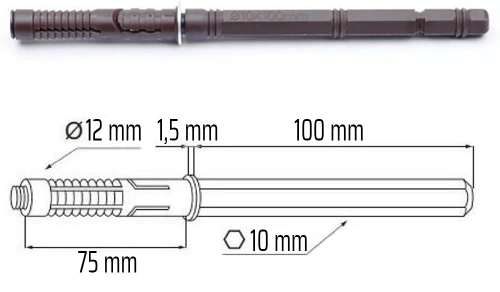 DF-4PCS-ЧОРНИЙ | Полкотримач | Підтримка полиць | Невидимий кронштейн для кріплення