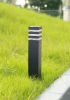 LLS-60CM | Standing garden lamp, aluminum square post, black matt 60cm | 230V power supply, E27 socket