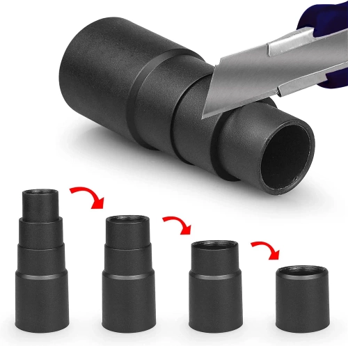 Staubsauger-Adapter | Anschluss für Saugdüse, Rohradapter | schwarz | FLA-D04-BLACK
