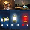 HC-260 | Lampe de camping LED multifonctionnelle, torche touristique avec fonction power bank | Feu rouge | 6 modes d&#39;éclairage, 800lm, 3700mAh, jusqu&#39;à 20h de fonctionnement, IPX4