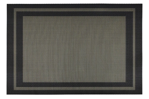 F040-ZWART | Keukentafelmat | Bordenmat | Tafelmat | Decoratieve keukenmat