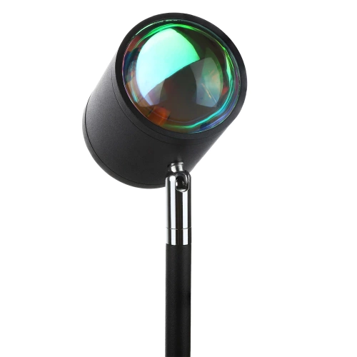 RB-C150-zwart | Staande sfeerlamp | Zonsondergangprojector | Lamp met vervangbare gekleurde inzetstukken