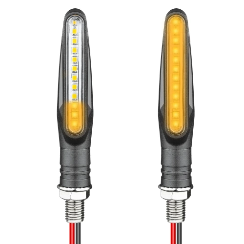 MSL-12LED-02 | Dynamische LED-richtingaanwijzers voor motorfietsen | 12 LED&#39;s | blaar | 2 stukken