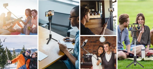 PSI-F120 | Selfiestick | Statief | Een stok, een statief voor je telefoon om foto's te maken