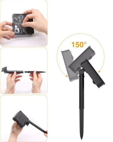 FLD-100LED-WC | Сонячна гірлянда, садовий світильник | 100 світлодіодів, 10м | холодний білий