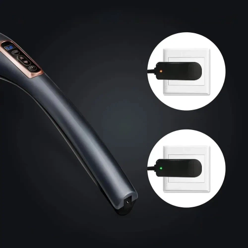 Massagepistole mit austauschbaren Aufsätzen | Vibrationsmassage für Rücken, Cellulite-Behandlung | grau | YT-1706-GREY