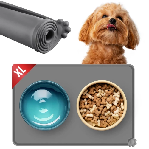  MLG-5538 | XL | Waterproof mat placed under the pet bowl | large silicone pad for dogs and cats