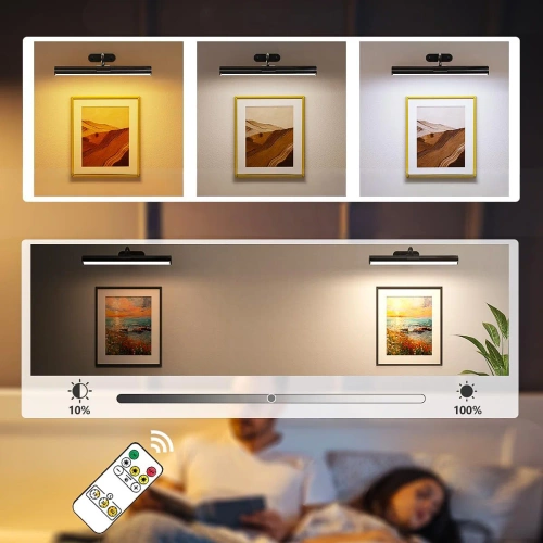 LED fali lámpa akkumulátorral | Vezeték nélküli fali lámpa | Állítható színhőmérséklet és fényerő | Mágneses rögzítés | Távirányító időzítővel | WML-L50