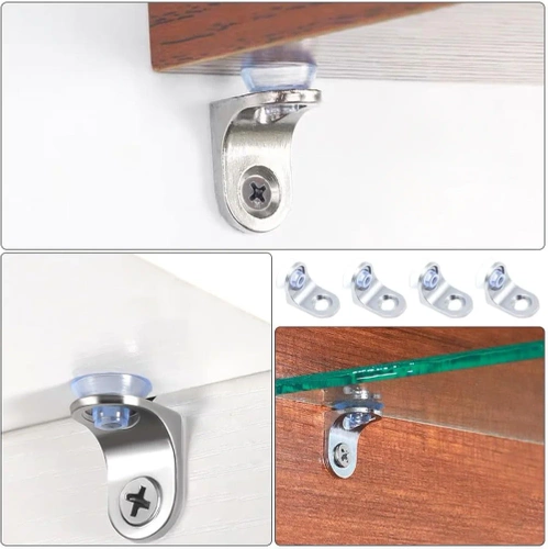 FB-A15-ZILVER | Plankhouder | Steunen voor glazen planken | Set van 10 steunen