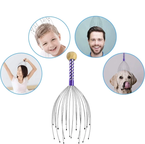 SM-12CL-RED | Scalp massager | Ayurvedic massager for a relaxing massage