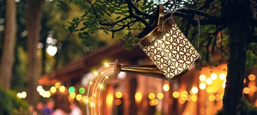 FLD-17-W | LED-tuinlamp op zonne-energie Gieter | 95cm, 600mAh