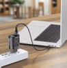 BK-389-GAN | Caricabatterie rapido da muro da 65 W con porte USB e PD 3.0 (USB-C).