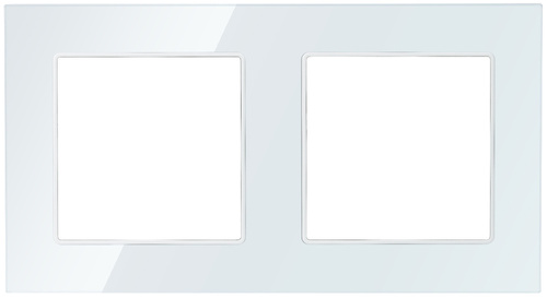 Doppelrahmen für F60-Serie Einsätze | 2-fach | weißes Hart