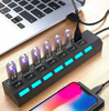YT07 | USB 2.0 HUB voor 7 poorten | USB-splitter/splitter