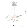 LED Hanging Lamp | Stylish Lamp with 3D Moon | RLT-60CM-72W-W