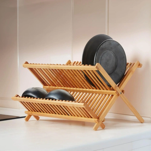Bamboo Dish Dryer | Two-tier Drainer | KBT-427