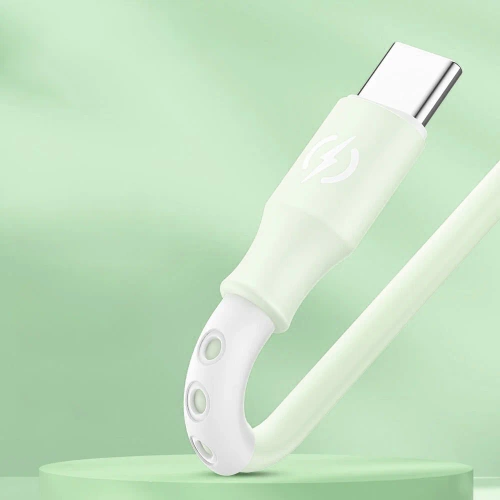 B2-3in1-green | USB cable with three charging tips