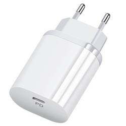 PD-70-Bianco | Caricatore da muro da 18 W | Alimentazione USB-C 3.0