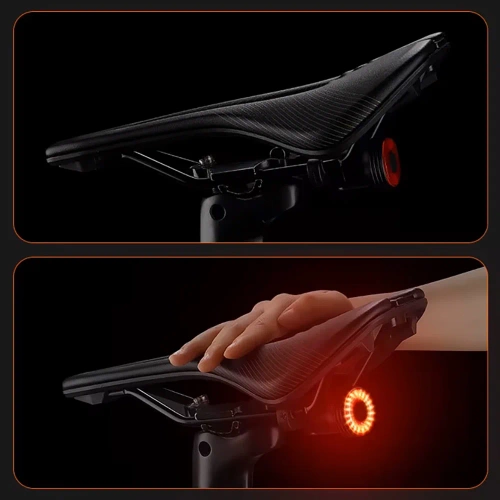 Inteligentné zadné svetlo na bicykel | LED osvetlenie so senzorom brzdenia | Vodotesné zadné LED svetlo na bicykel s krytím IP65, funkciou brzdenia a nabíjaním cez USB | BK-L117