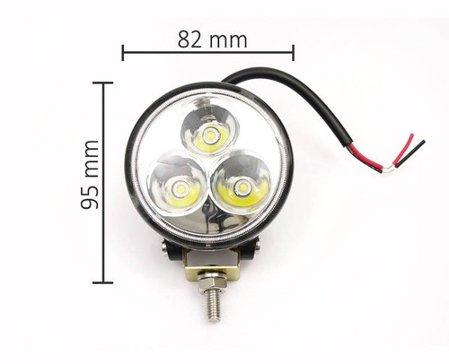 2 peças | Par de lâmpadas de trabalho 9W | Refletor redondo WL50009R