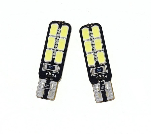 Auto LED žárovka W5W T10 12 SMD 5630 CAN BUS OBOUSTR.