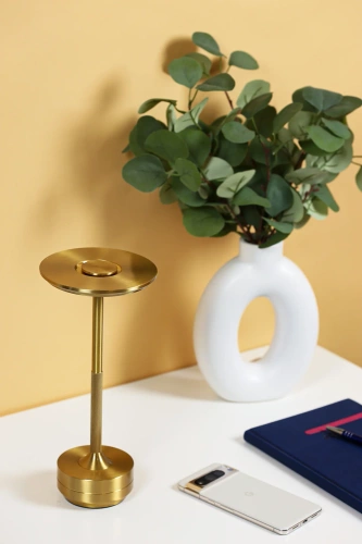 HJA-25-GOLD | Stolní lampa se třemi barvami světla | Noční lampa s vestavěnou baterií