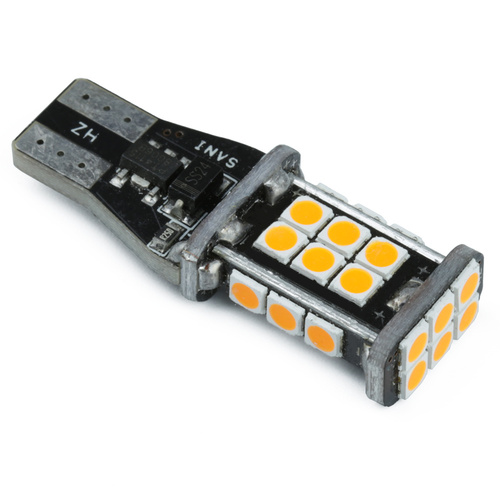 Auto LED žárovka T15 W16W 24 SMD 2835 CANBUS ORANŽOVÁ