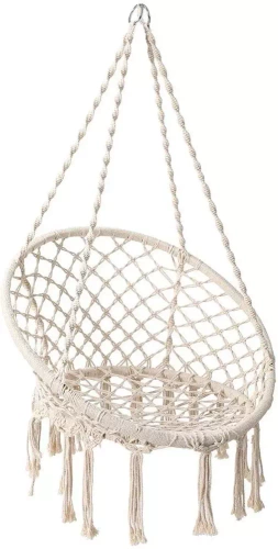 DY-A003-ROSE | Chaise suspendue, chaise brésilienne, panier, balançoire, hamac | jusqu'à 120 kg