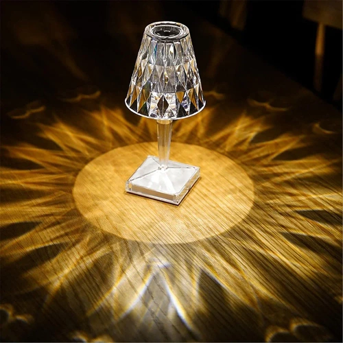 DTL-C03-WYN | Krištáľová nočná lampa | Dotyková stolná lampa | Moderné LED svietidlo