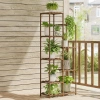  NZ252-BAMBÚ | Puesto de flores de madera para macetas | Soporte para plantas | Estante de flores