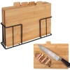 NFS-4in1 | Wooden, bamboo chopping board | Board stand | Serving board set