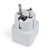 AD-DE89 | Adaptor de rețea universal, adaptor de călătorie de la prize UK/SUA/CN la prize EU/PL | alb