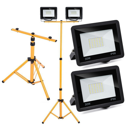 Set | 2x floodlight BL-30W with tripod FLT-2M | 5700 lm | 2x30W