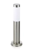 LLR-45CM | Lámpara de jardín de pie, poste redondo para bombilla E27 | Fuente de alimentación 230V, acero inoxidable | Acero inoxidable, 45 cm.