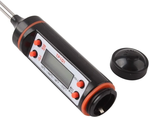 TP-101-BLACK | Digital Kitchen Thermometer | Thermometer with probe | A device for checking the temperature of food