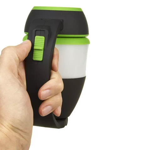 HWL-005 | Többfunkciós LED-es kempinglámpa, turistalámpa védőcső funkcióval | 3 világítási mód, 1500 mAh