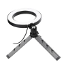 Anillo de luz LED de 16 cm con trípode de 25 cm | Kit compacto para maquillaje, streaming y fotografía |