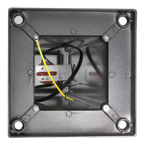 LLS-60CM | Lampe de jardin sur pied, poteau carré en aluminium, noir mat 60cm | Alimentation 230V, douille E27