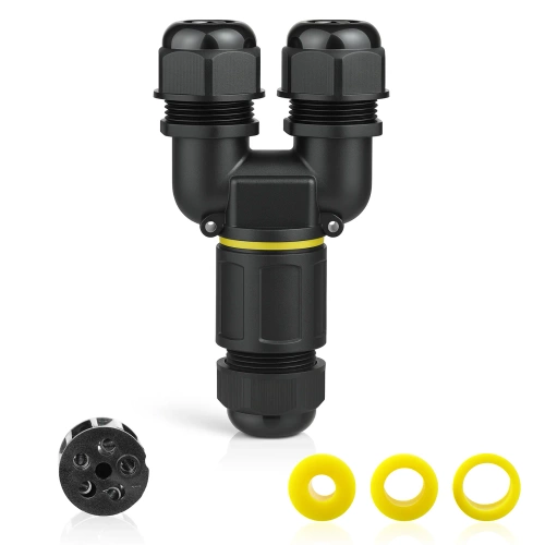 Conector de cabo hermético IP68 | Conector impermeável U 5 pinos 450 V 32 A para cabos 4–14 mm | M685-UA