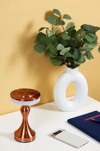 HJA14-A-RAME | Lampada da tavolo con batteria incorporata | Lampada da notte con tre colori di luce | Lampada d'atmosfera per un hotel o un ristorante