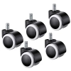 WXL-D50MM-5ST | Universele wielen voor een bureaustoel | Set van 5 meubelwielen | Wielen voor een draaistoel