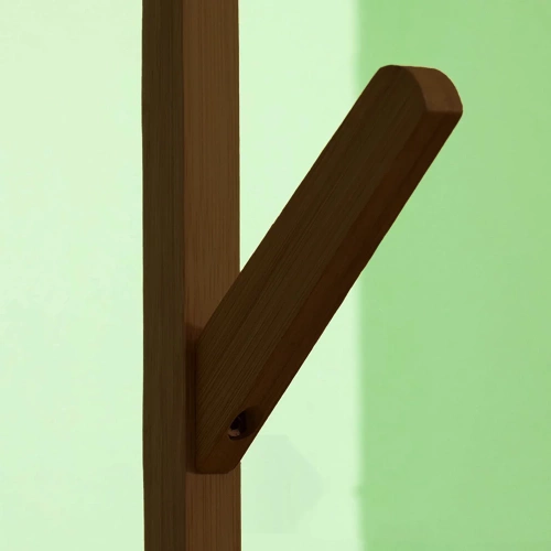 BYY-502-RW | Kledingrek met planken | donkere bamboe