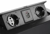JX-S267K | Розетка з подвійним заземленням + 2x USB, захована в стільниці