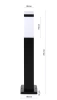 LLF-65CM | Lampe de jardin sur pied, mât carré pour ampoule E27 | Alimentation 230V, acier inoxydable | Noir mat, 65cm