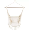 ZY-V004 | Chaise suspendue, chaise brésilienne, hamac, balançoire | deux oreillers, bandeau en bois | jusqu&#39;à 120 kg | beige