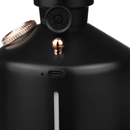 LA-0621-NOIR | Humidificateur d'air LED | Humidificateur d'air à ultrasons avec fonction veilleuse
