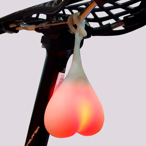 Heart-shaped LED rear bike light | Waterproof silicone light with three working modes | DKD-032