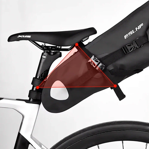 Bolsa impermeable para bicicleta de 10 l | Bolsa para bikepacking con reflectores | Bolsa para debajo del sillín | BCB-004