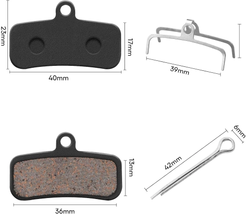 Halfmetalen remvoeringen | Schijfremblokken compatibel met M810 M640 M820 SHIMANO | TP-01E