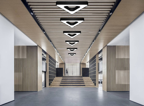 LPL-006 | Závěsné LED stropní svítidlo 50W | trojúhelníkový | hliník | CCD nebliká | Φ80x6